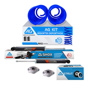 Resortes Deportivos, Amortiguadores Deportivos y Bases AG Volkswagen Jetta A4 1999-2008 Traseros