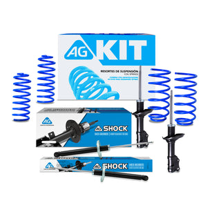 Kit Deportivo Resortes Ag Kit y Amortiguadores Originales Volkswagen Jetta MK3 Aro Grande 1995-1999 8 piezas