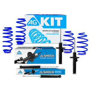 Kit Deportivo Resortes Ag Kit y Amortiguadores Originales Volkswagen Jetta Bicentenario MK6 (2.5L) 2010-2018 8 piezas
