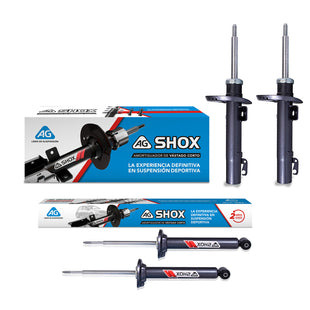 Amortiguadores Deportivos AG Shox Volkswagen Gol (Sin anclaje) 2007-2020 Delanteros y Traseros