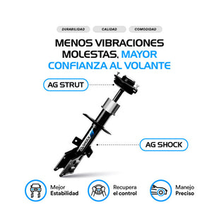 Amortiguadores Originales y Bases AG Seat Ibiza 6F (Buje 12 mm) 2018-2020 Delanteros y Traseros