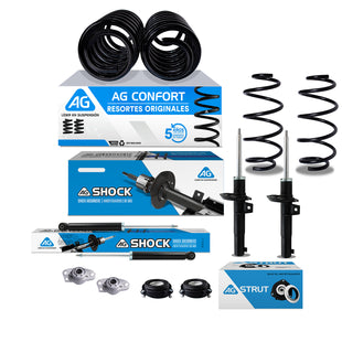 Kit Original Resortes, Amortiguadores y Bases Audi A3 (2.0L) 2006-2013 Delanteros Kit 6 piezas