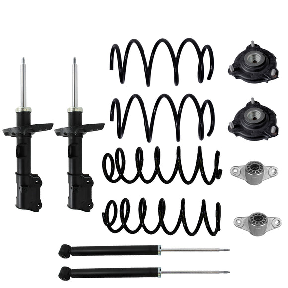 Kit Original Resortes, Amortiguadores y Bases Hyundai Elantra (Sexta generación) (GLS, GLS Premium, Tech) 2017-2020 12 Piezas Del y Tras