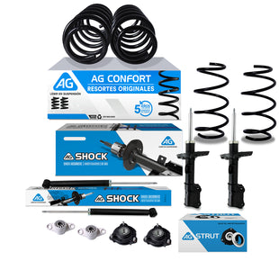 Kit Original Resortes, Amortiguadores y Bases Hyundai Elantra (Sexta generación) (GLS, GLS Premium, Tech) 2017-2020 12 Piezas Del y Tras