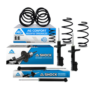 Kit Original Resortes y Amortiguadores Hyundai Elantra (Sexta generación) (GLS, GLS Premium, Tech) 2017-2020 8 Piezas Delanteros y Traseros