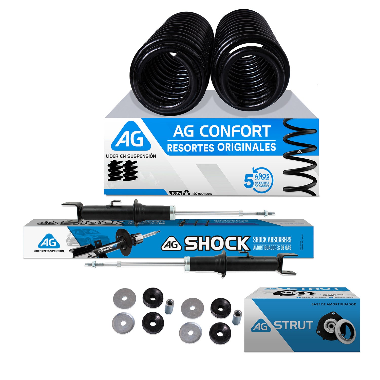 Kit Original Resortes, Amortiguadores y Bases Dodge Stratus (Excepto RT) 2001-2006 Trasero