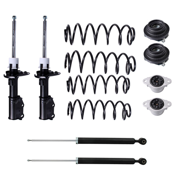 Kit Original Resortes, Amortiguadores y Bases Ag Ford Figo 2016-2020 12 Pzas