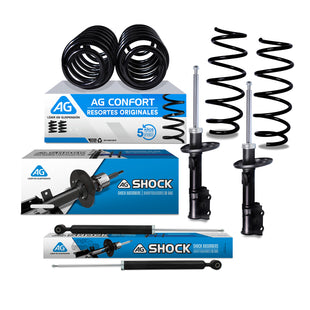 Kit Original Resortes y Amortiguadores Ford Fiesta 4.0 Cil 2014-2018 8 Piezas