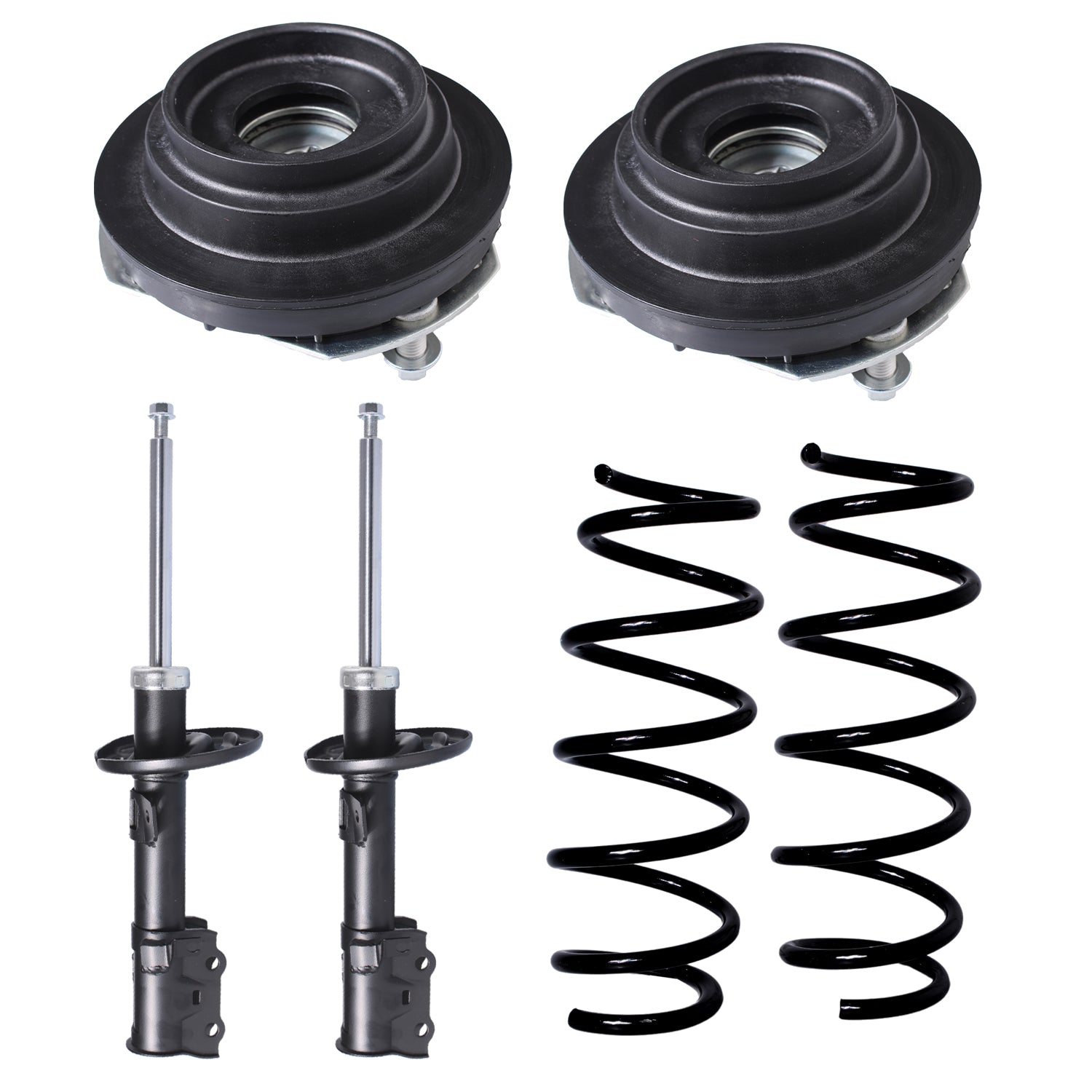 Kit Original Resortes, Amortiguadores y Bases Ford Fiesta 4.0 Cil 2014-2018 6 Piezas Delanteras