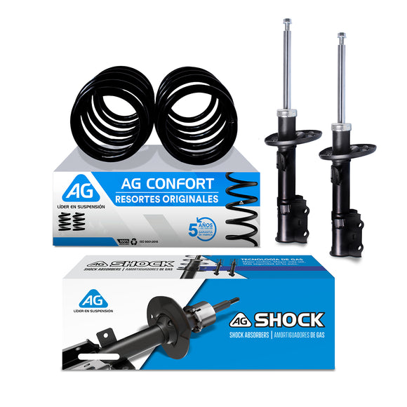 Kit Original Resortes y Amortiguadores Ford Fiesta 4.0 Cil 2014-2018 4 Piezas Delanteras