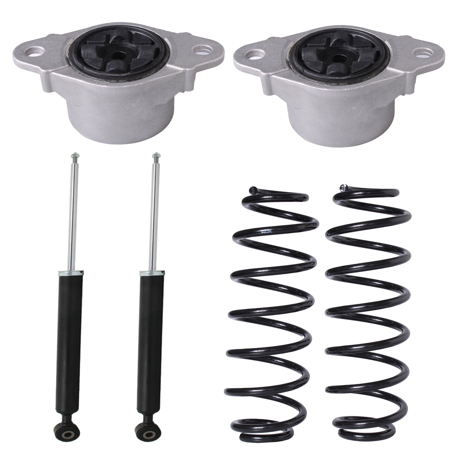 Kit Original Resortes, Amortiguadores y Bases Ford Fiesta 4.0 Cil 2014-2018 6 Piezas Traseras