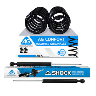 Kit Original Resortes y Amortiguadores Ford Fiesta 4.0 Cil 2014-2018 4 Piezas Traseras