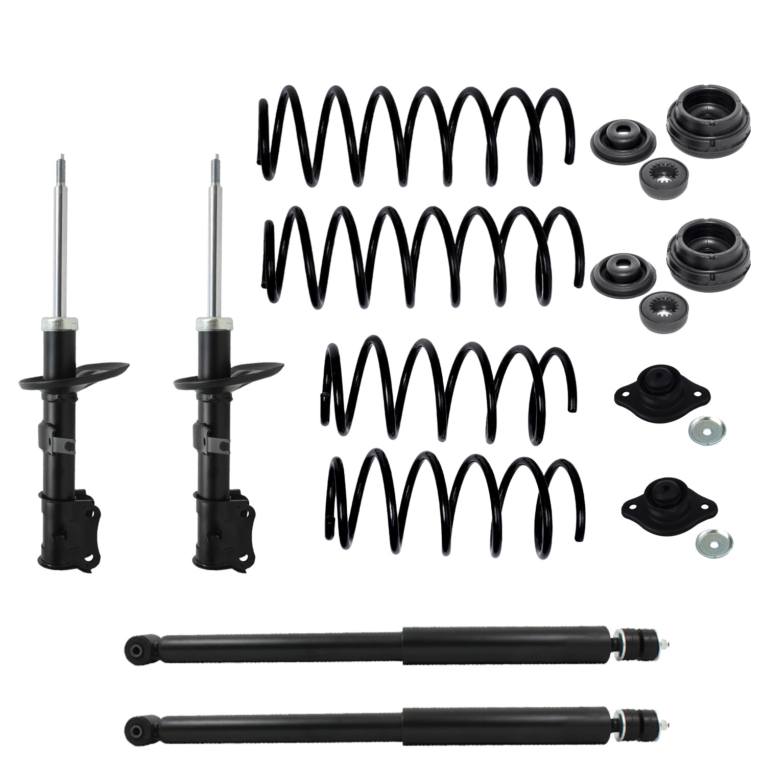 Kit Original Resortes, Amortiguadores y Bases Pontiac G3 2006-2009 Kit 12 Piezas