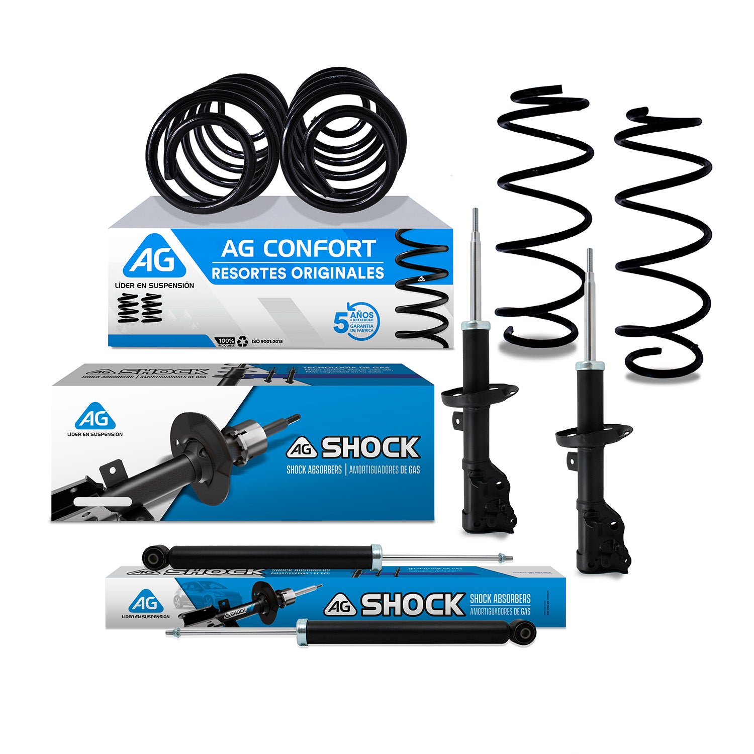 Kit Original Resortes y Amortiguadores Honda HRV 2015-2020 8 Piezas