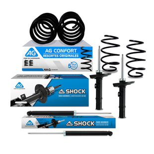 Kit Original Resortes y Amortiguadores Honda Civic Sedán (Décima y onceava generación) (Excepto Turbo i-Style y Type R) 2016-2021 8 Piezas Del y Tras