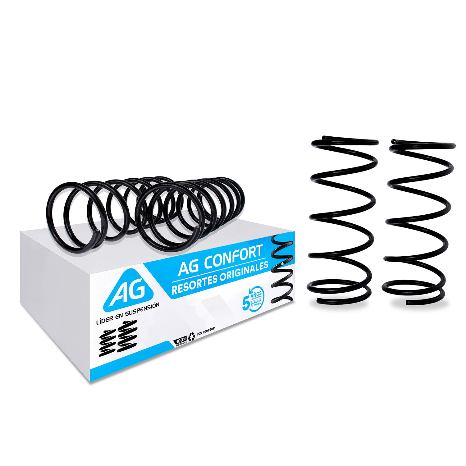 Resortes Originales Ag Confort Nissan Tsuru 2 Y Tsuru Reforzado 1988-2017 Kit 4 Piezas
