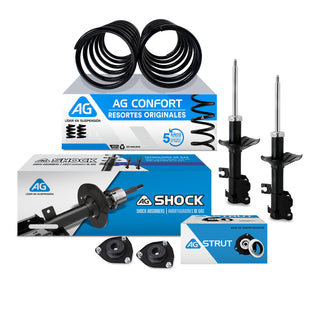 Kit Original Resortes, Amortiguadores y Bases Nissan Tsuru 3 1992-2017 Delantero