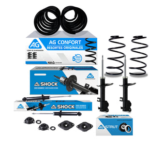 Kit Original Resortes, Amortiguadores y Bases Nissan Sentra 2000-2006 Kit 12 Piezas