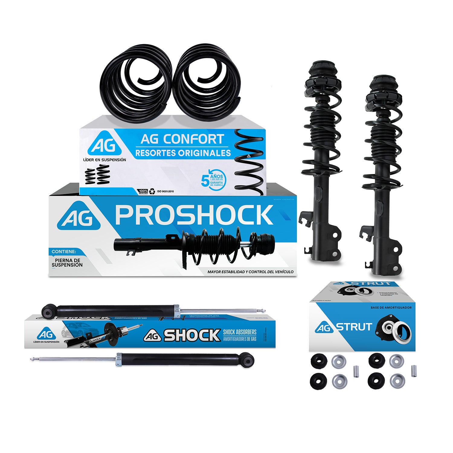 Combo de supensión original AG Para Nissan Versa 2012-2019 Del/Tras