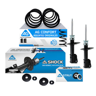 Kit Original Resortes, Amortiguadores y Bases Nissan Aprio 2008-2010 Delantero