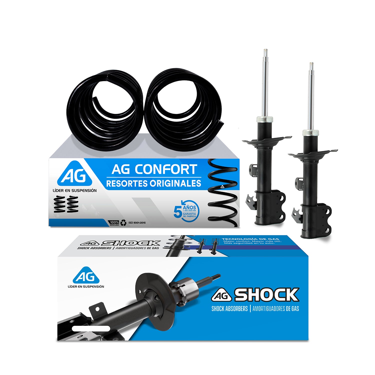Kit Original Resortes y Amortiguadores Toyota Avanza 2011-2021 4 Piezas Del