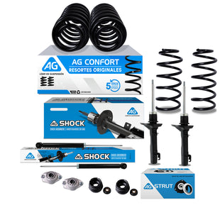 Kit Original Resortes, Amortiguadores y Bases Volkswagen Jetta A4 T Vr6 99-07 Kit 12 Piezas