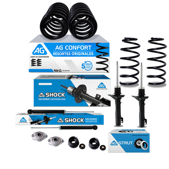 Kit Original Resortes, Amortiguadores y Bases Volkswagen Jetta A4 T Vr6 99-07 Kit 12 Piezas