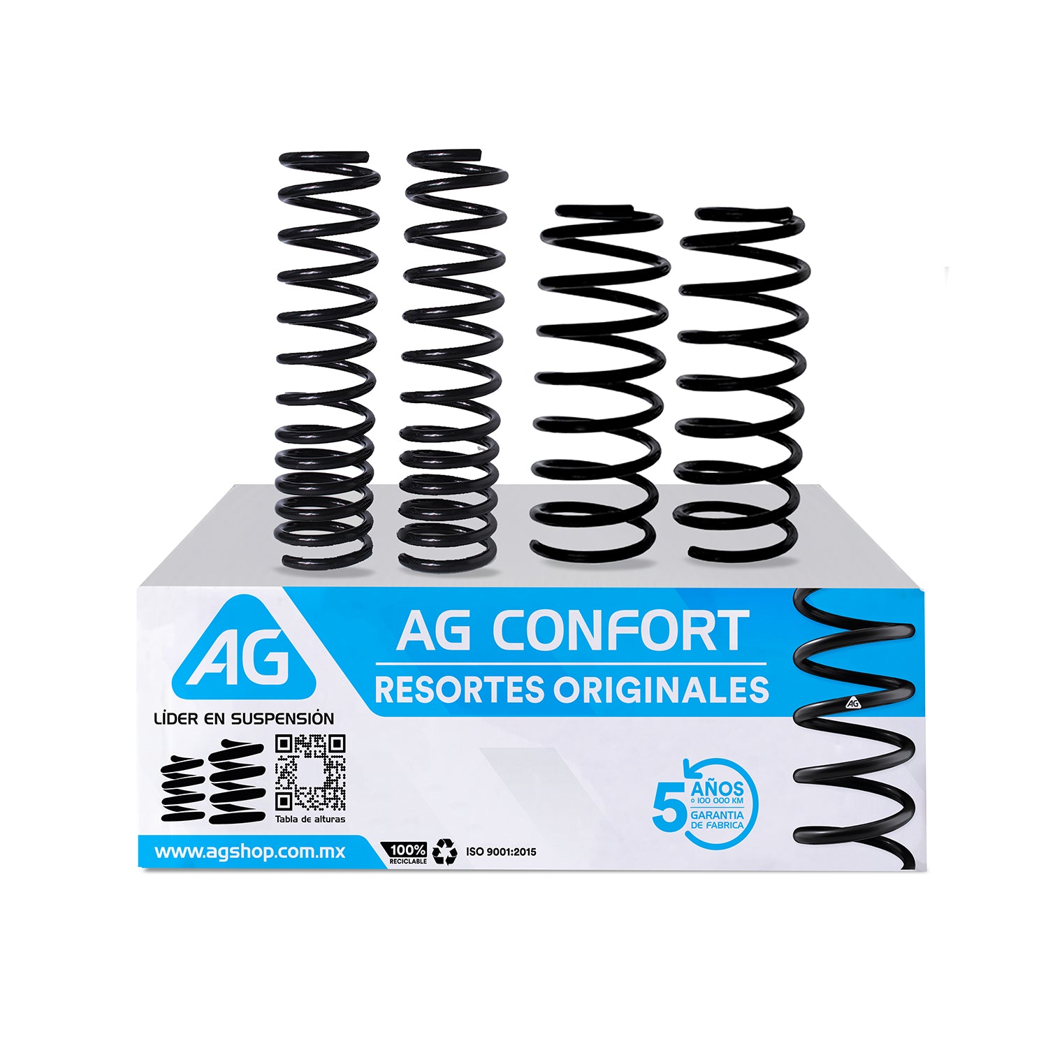 Resortes Originales Ag Confort Volkswagen Rabbit 75-84 Kit 4 Piezas