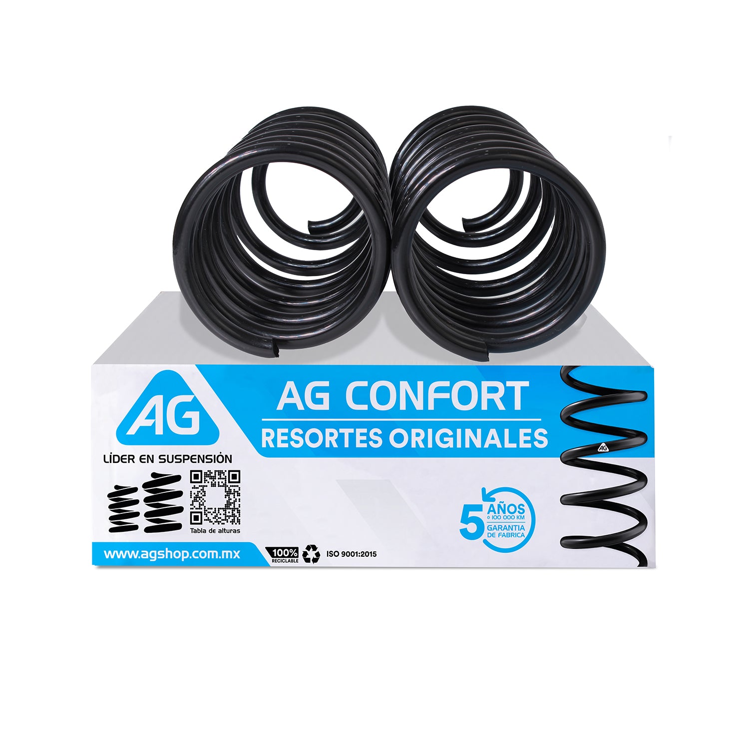 Resortes Originales Ag Confort Volkswagen Jetta A3 (México, Aro Grande) 1992-1995 Par Delantero