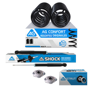 Kit Original Resortes, Amortiguadores y Bases Volkswagen CrossFox 2007-2009 Trasero