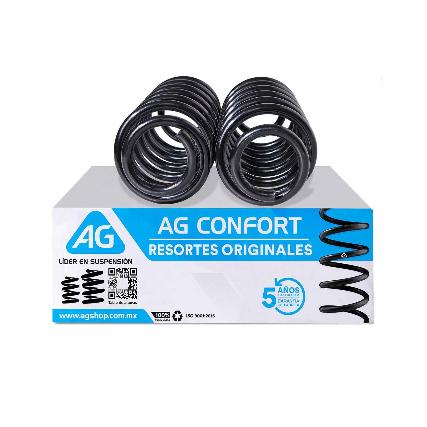 Resortes Originales Ag Confort Volkswagen Crossfox 07-10 Par Trasero