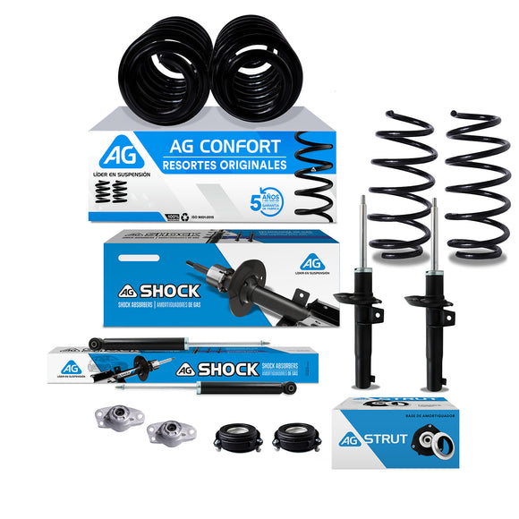 Kit Original Resortes, Amortiguadores y Bases Volkswagen Jetta A5 (Bora) (2.5L) 2005-2011 Kit 12 Piezas
