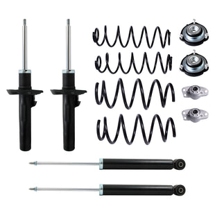 Kit Original Resortes, Amortiguadores y Bases Volkswagen Jetta A6 (Bicentenario) (2.5L) (Carter 55 mm) (Eje rígido Buje 14 mm) 2010-2012 12 piezas