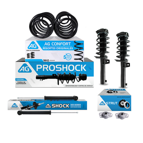 Combo de supensión original AG Volkswagen Jetta A6 (Bicentenario) (Carter 55 mm) 2010-2012 Del y Tras