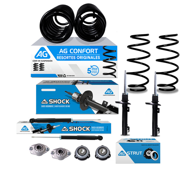 Kit Original Resortes y Amortiguadores Ag Volkswagen CrossFox 2012-2014 12 piezas
