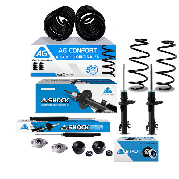 Resortes, Amortiguadores y Bases AG Seat Toledo 2013-2019 Delanteros y Traseros