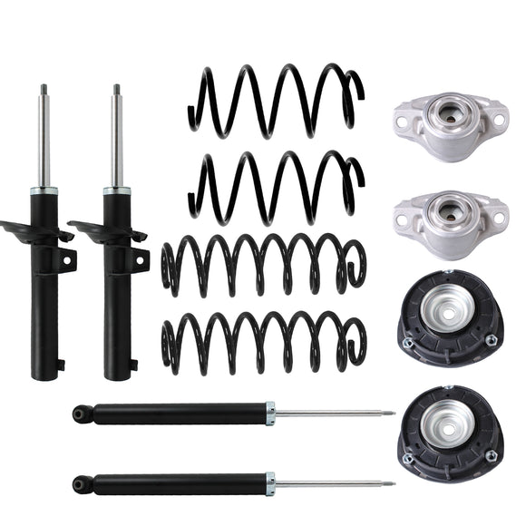Kit Original Resortes, Amortiguadores y Bases Volkswagen Golf A7 (Para suspensión Independiente) 2014-2020 12 Piezas Del y Tras