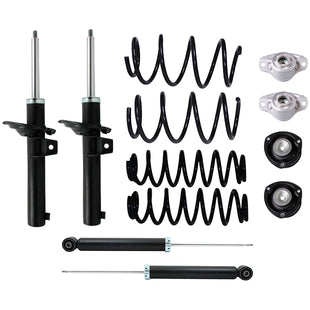 Amortiguadores Originales, Resortes y Bases AG Volkswagen Jetta A7 (Carter 55 mm) (Eje Suspensión Independiente Buje 14 mm) 2019-2025 Delanteros y Traseros