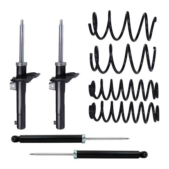 Resortes y Amortiguadores AG Volkswagen Jetta A7 (Carter 50 mm) (Eje Suspensión Independiente Buje 10 mm) 2019-2025 Delanteros y Traseros