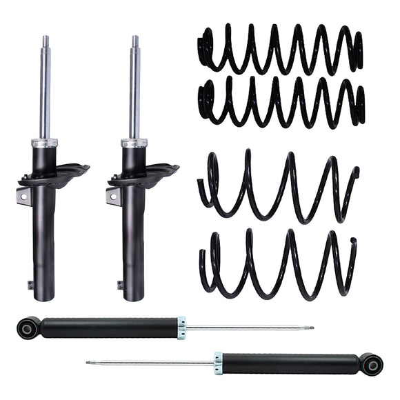 Resortes y Amortiguadores AG Volkswagen Jetta A7 (Carter 55 mm) (Eje Suspensión Independiente Buje 14 mm) 2019-2025 Delanteros y Traseros