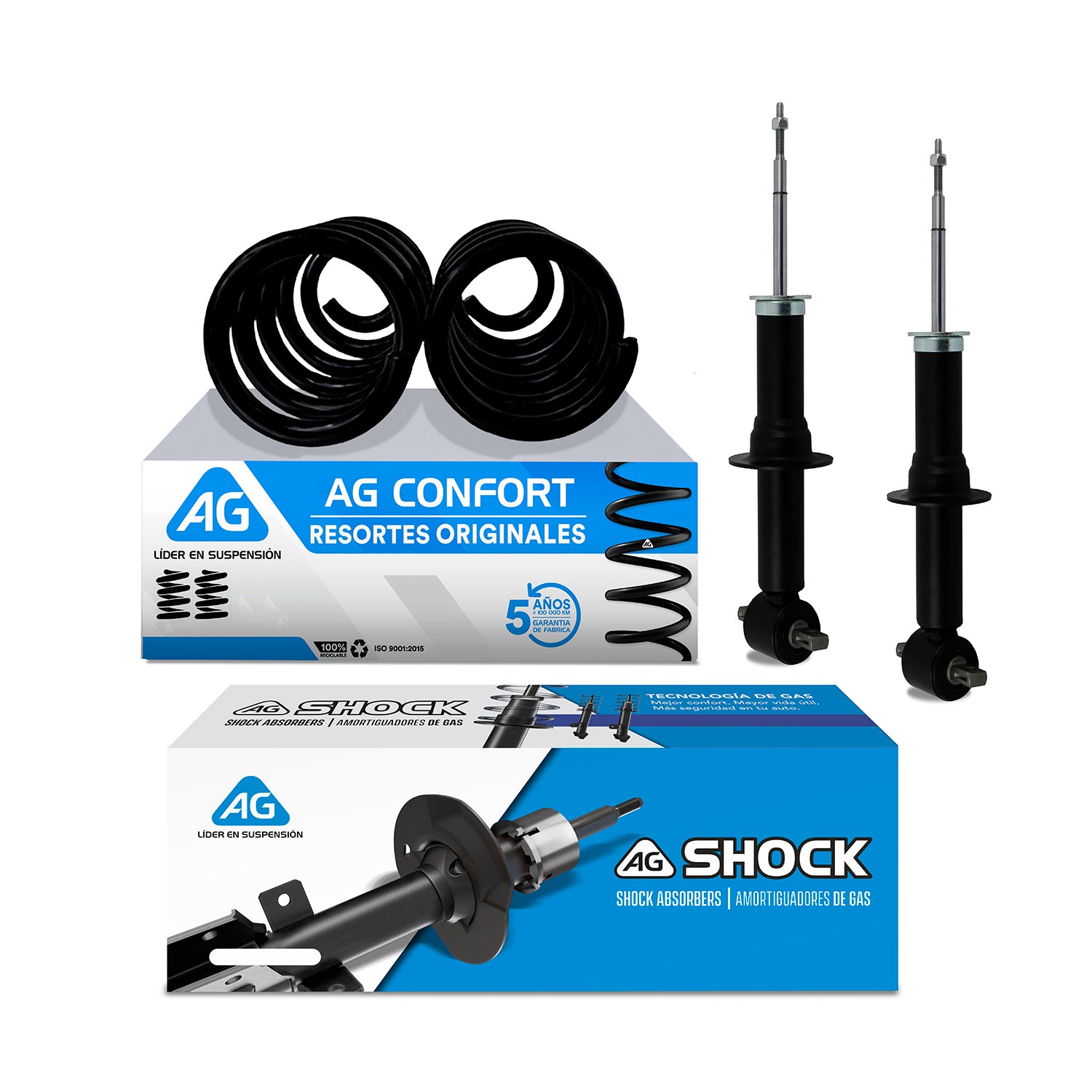 Kit Original Resortes y Amortiguadores Ag GMC Sierra 1500 4x4 (Caja Larga) 2014-2019 Delanteros