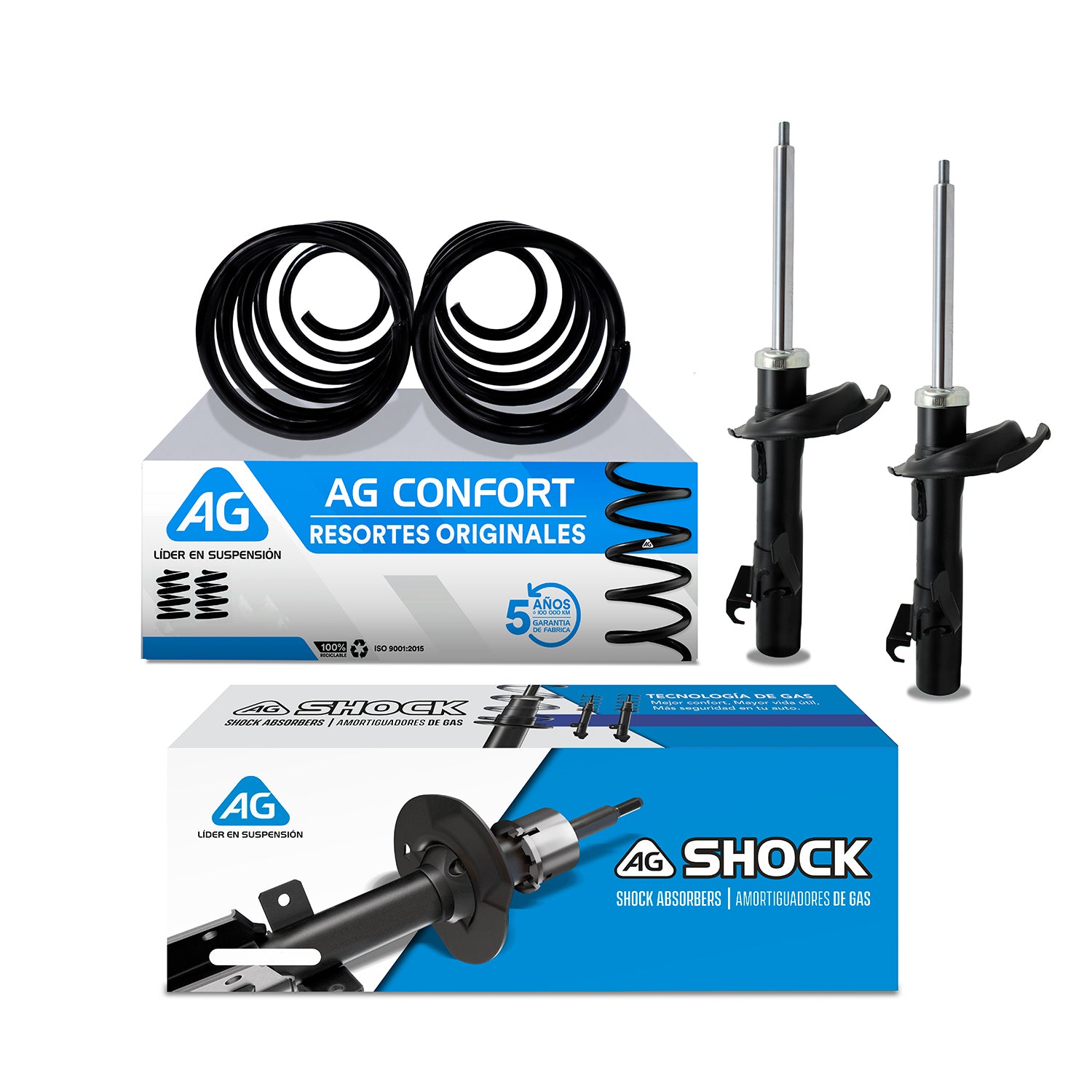 Kit Original Resortes y Amortiguadores Ag Mazda 3 2004-2009 Del