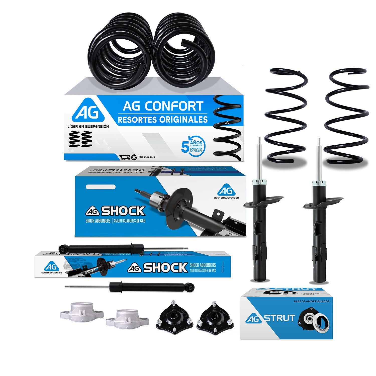 Kit Original Resortes, Amortiguadores y Bases Honda CRV 2017-2020 12 piezas
