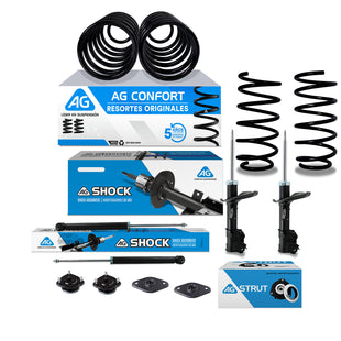 Kit Original Resortes, Amortiguadores y Bases Kia Rio 2006-2011 12 piezas
