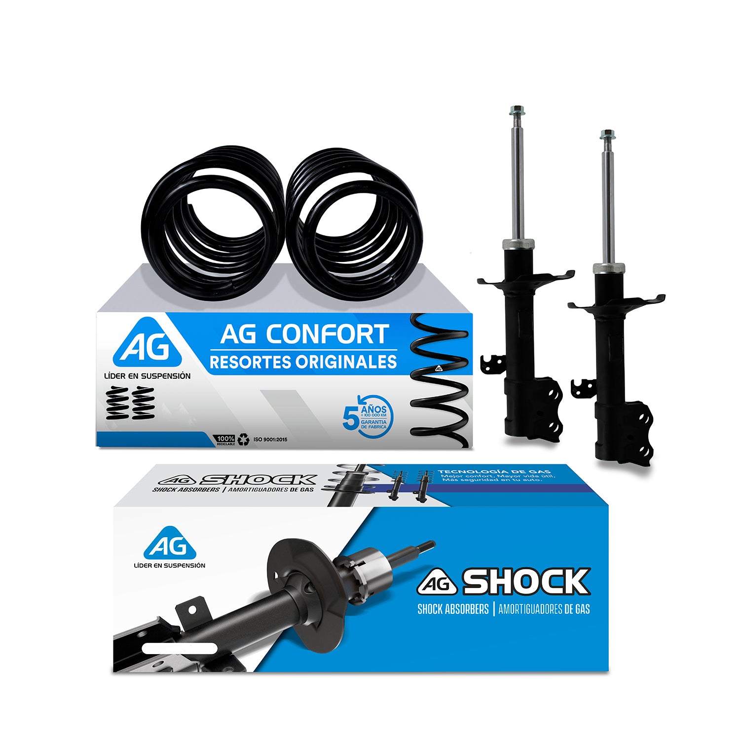 Kit Original Resortes y Amortiguadores Toyota Corolla (Excepto XRS) 2009-2013 Delanteros