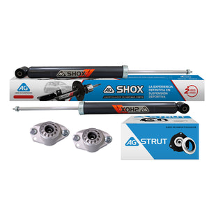 Kit Deportivo Amortiguadores Ag Shox y Bases Audi A1 2011-2018 Traseros