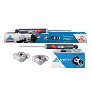 Kit Deportivo Amortiguadores Ag Shox y Bases Seat León (Eje rigido) 2013-2020 Traseros