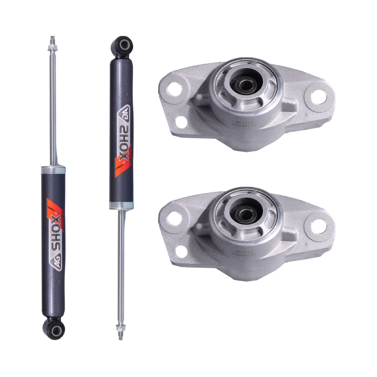 Kit Deportivo Amortiguadores Ag Shox y Bases Audi A3 2004-2012 Traseros
