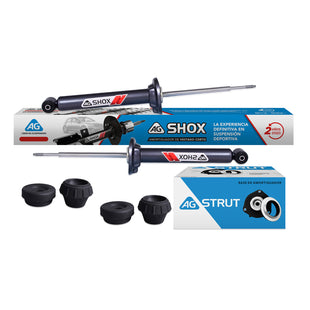 Kit Deportivo Amortiguadores Ag Shox y Bases Volkswagen Pointer 1997-2009 Traseros