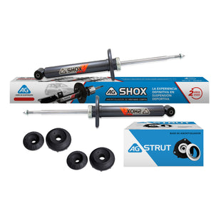 Kit Deportivo Amortiguadores Ag Shox y Bases Volkswagen Jetta A3 1992-1999 Traseros